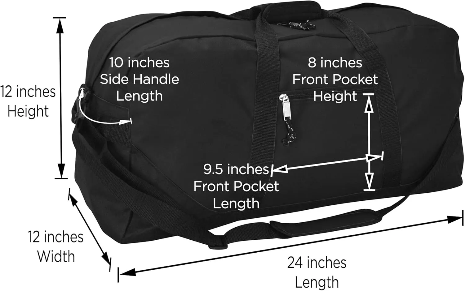 DALIX 25" Big Adventure Large Gym Sports Duffle Bag (Black Grey Navy Blue Red Camo)