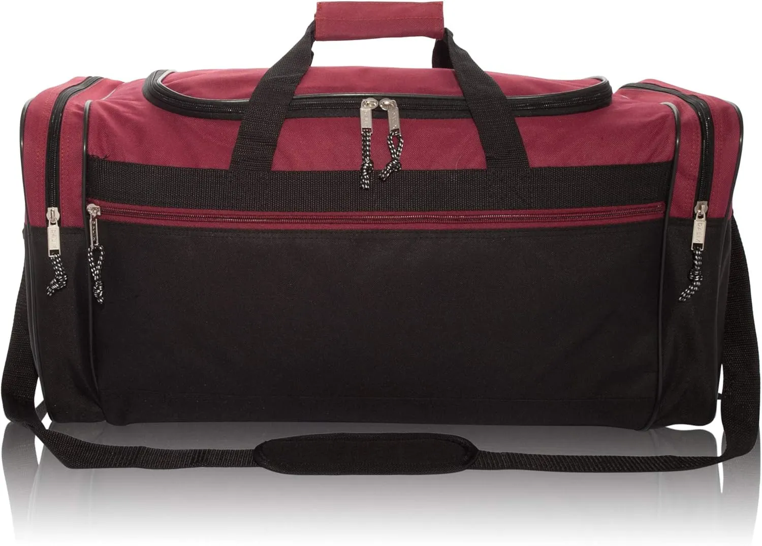 DALIX 25" Extra Large Vacation Travel Duffle Bag in Maroon