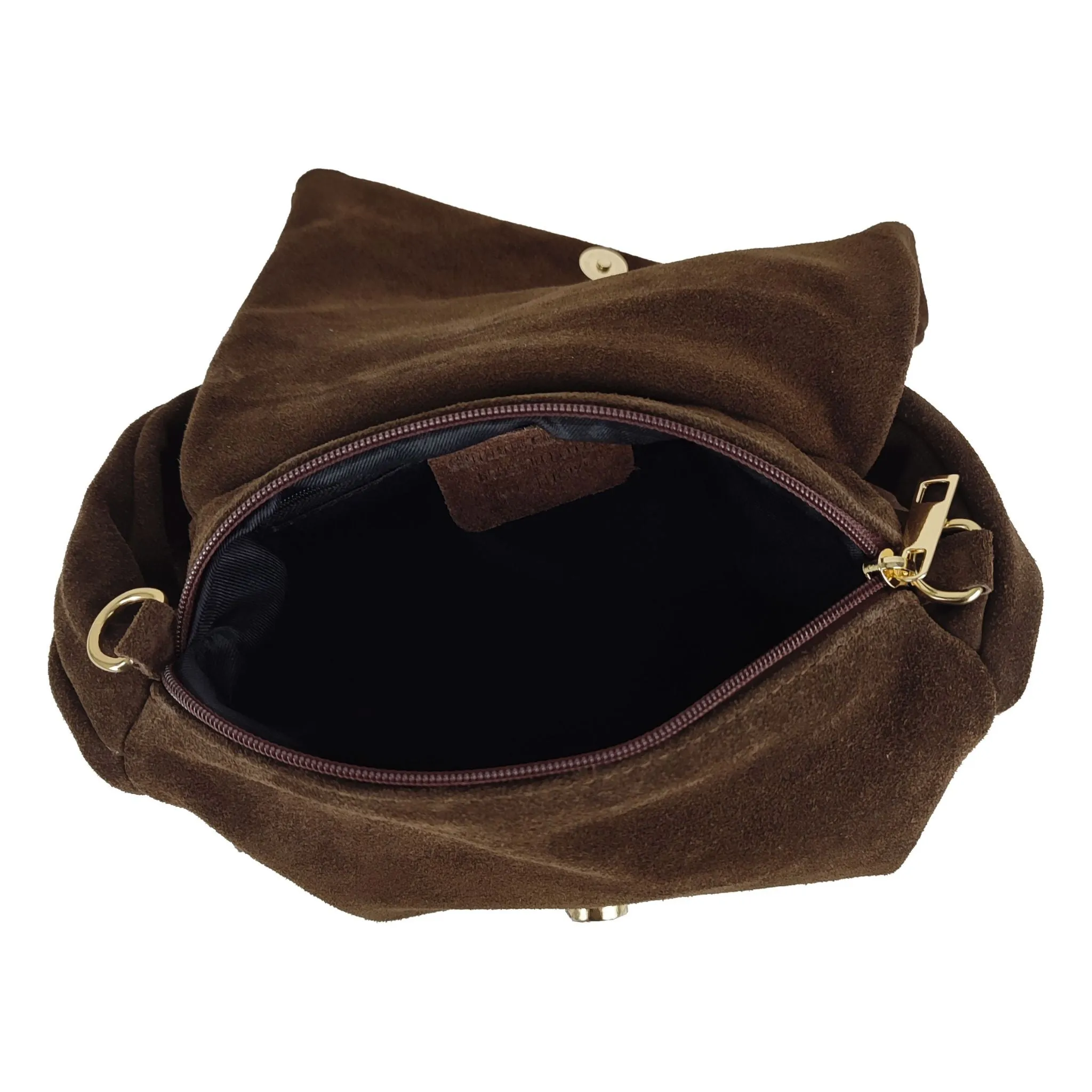 Dark Brown Suede Handbag