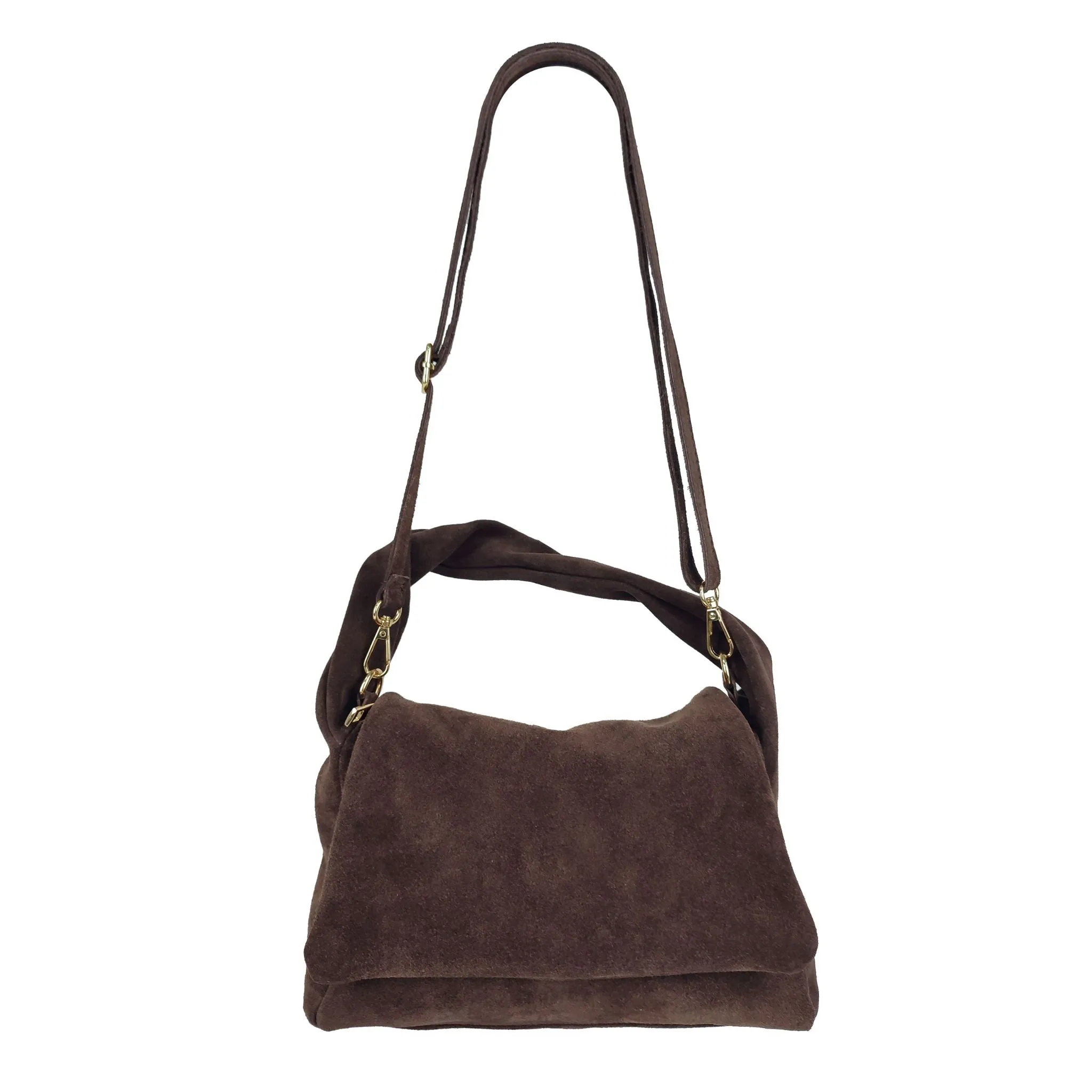 Dark Brown Suede Handbag