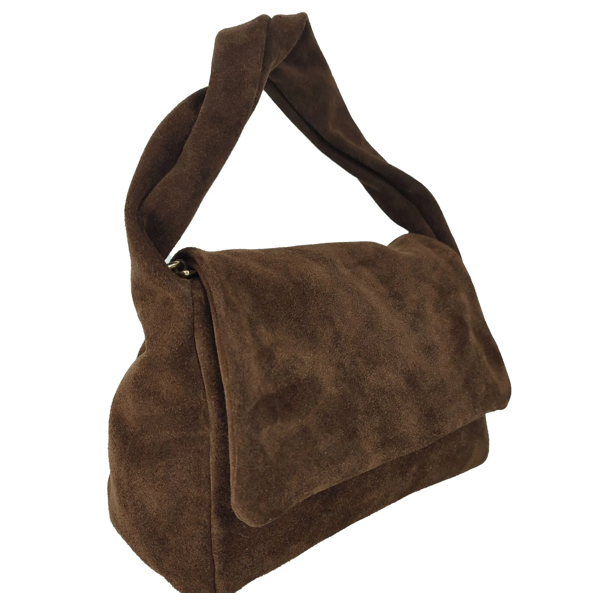 Dark Brown Suede Handbag