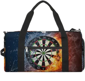 Dart Board Target Ice Fire Art A Fitness Bag with Large Storage Space Is Suitable for Portable Outdoor Use