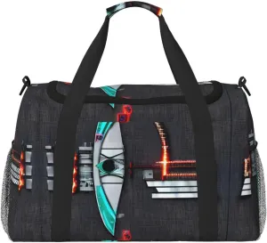 Darts arrows Travel Tote Bag – Large Reusable Shopping Bag, Vacation Tote, Sports Duffel Bag with Adjustable Crossbody Strap