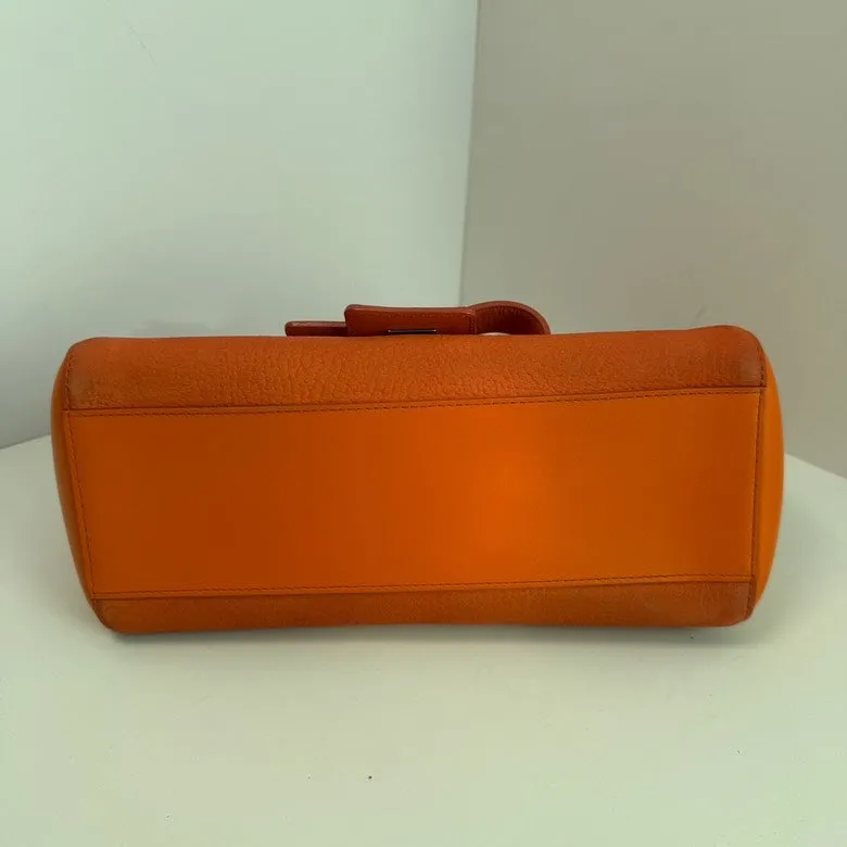 Delvaux Brilliant Crossbody Suede Leather Bag in Orange