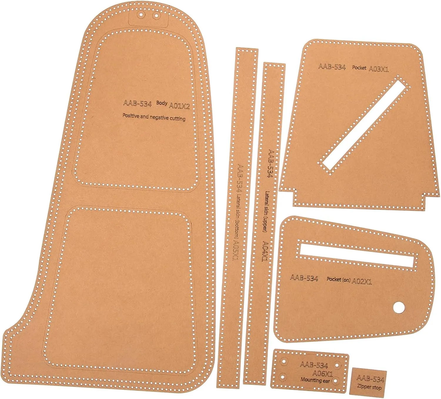 DIY Leather Goods Chest Bag Pattern Templates Crossbody Bag Making Tools