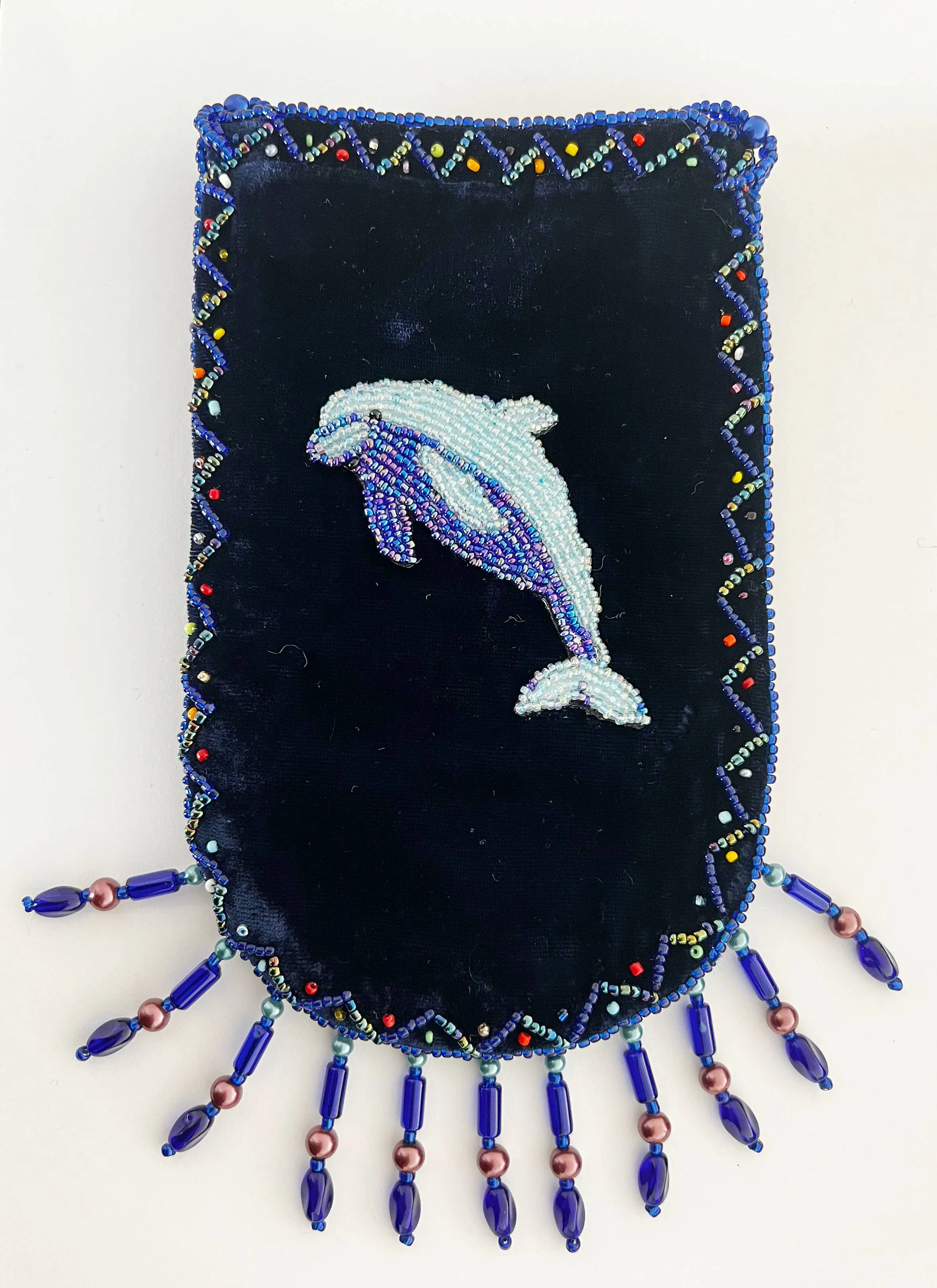 Dolphin Pattern Velvet Crossbody Bags VXL0609-Dolphin