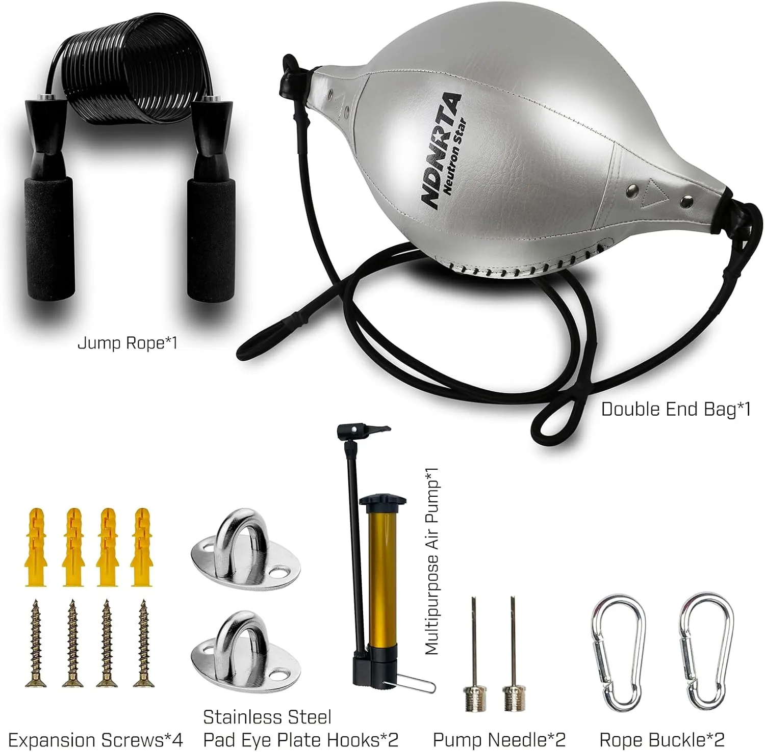 Double End Bag, (Classic Style Upgraded),Improve Reaction Speed, Boxing Equipment, Durable, Double End Punching Bags, Home Gym, Floor to Ceiling, for Boxing (Shipped from The U.S)