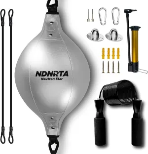Double End Bag, (Classic Style Upgraded),Improve Reaction Speed, Boxing Equipment, Durable, Double End Punching Bags, Home Gym, Floor to Ceiling, for Boxing (Shipped from The U.S)
