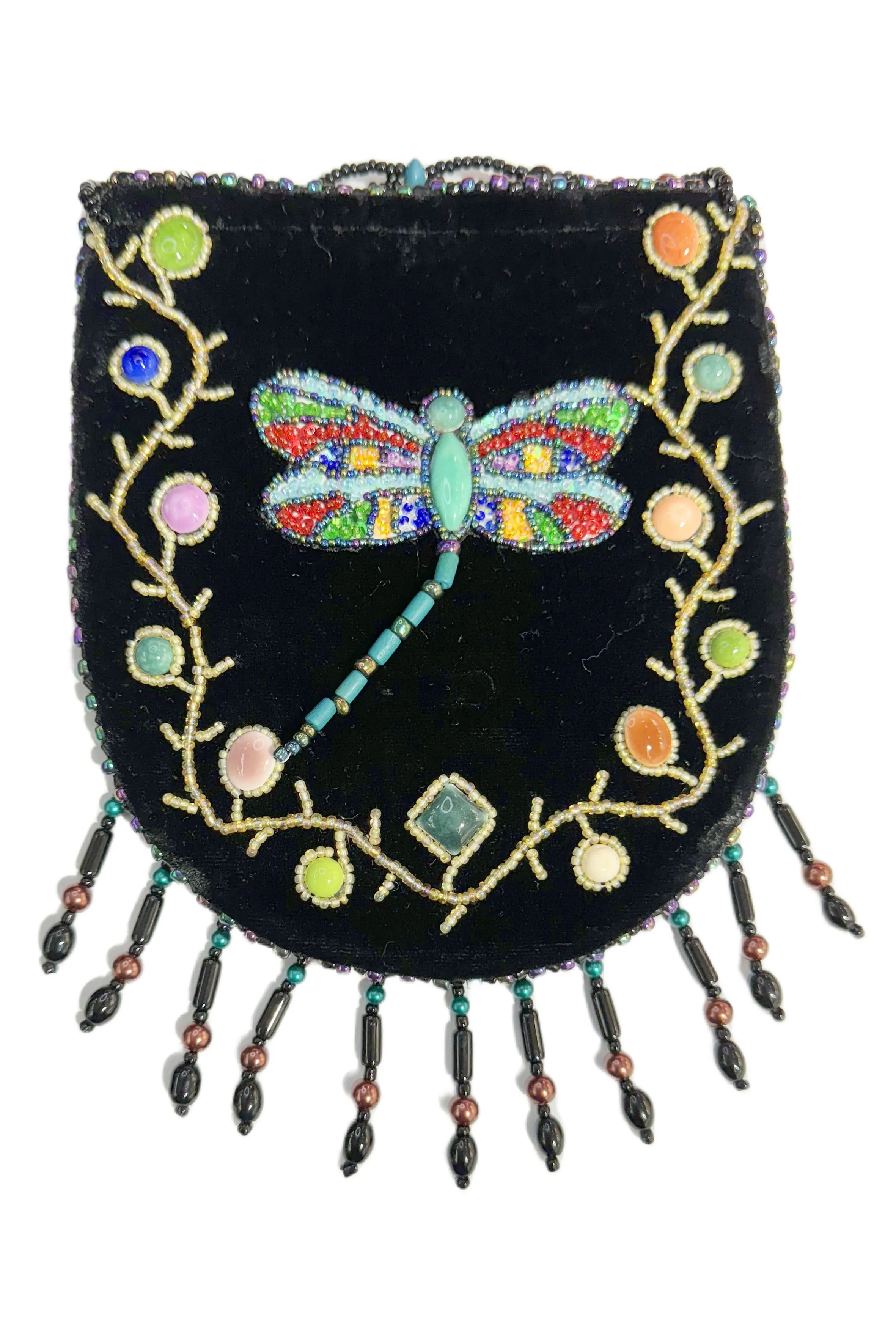 Dragonfly Pattern Velvet Crossbody MUG-Dragonfly