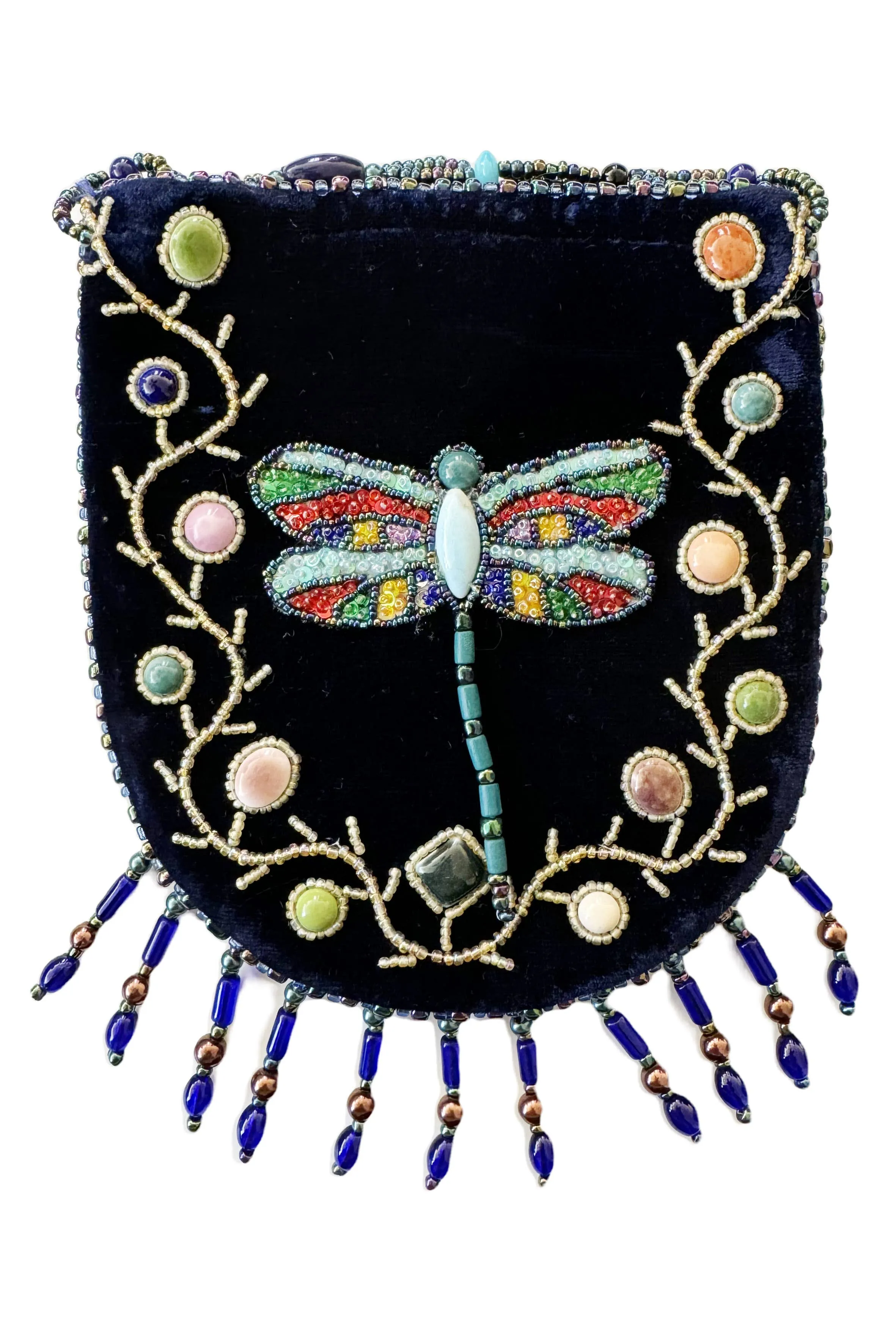 Dragonfly Pattern Velvet Crossbody MUG-Dragonfly