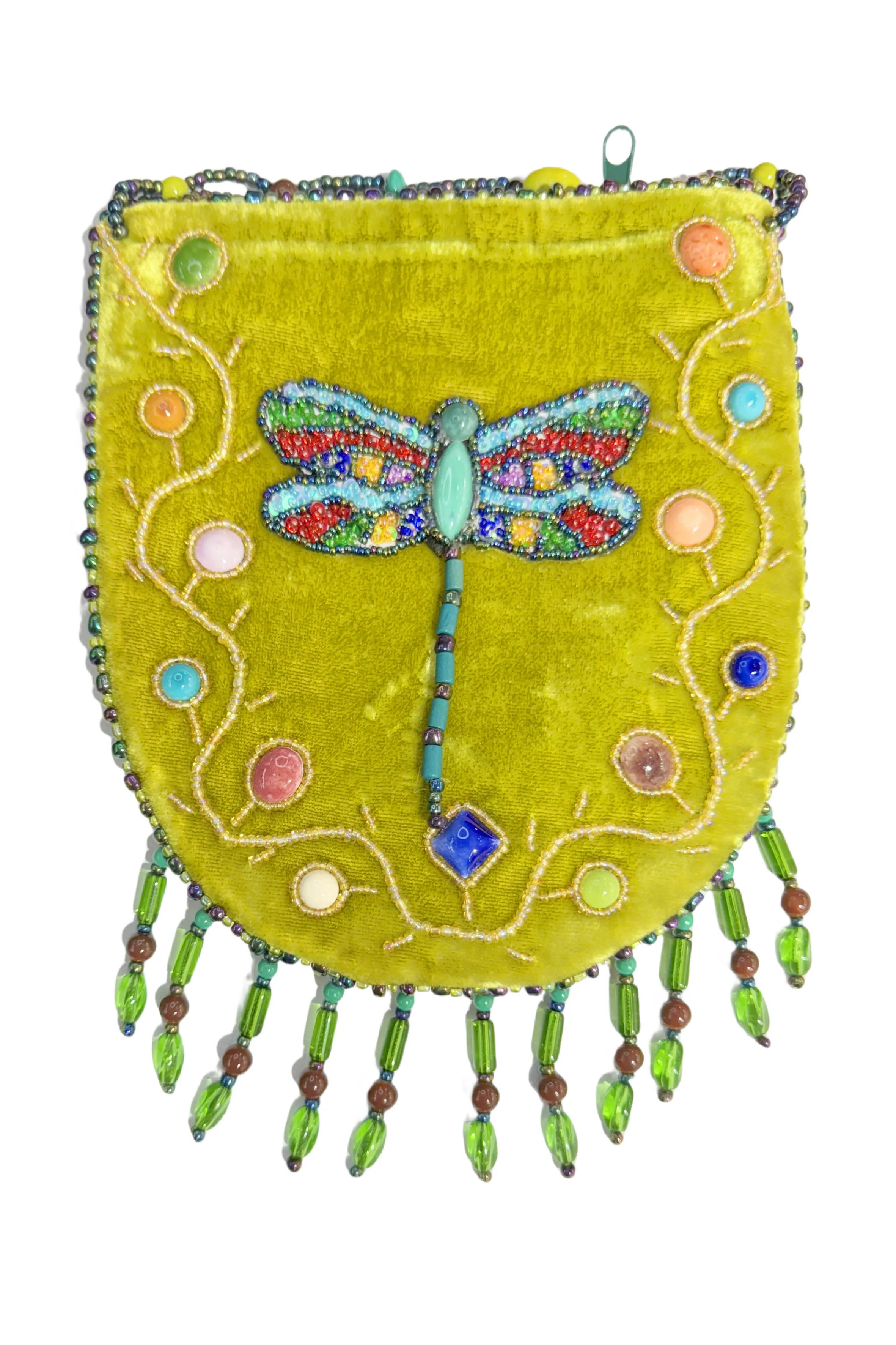 Dragonfly Pattern Velvet Crossbody MUG-Dragonfly