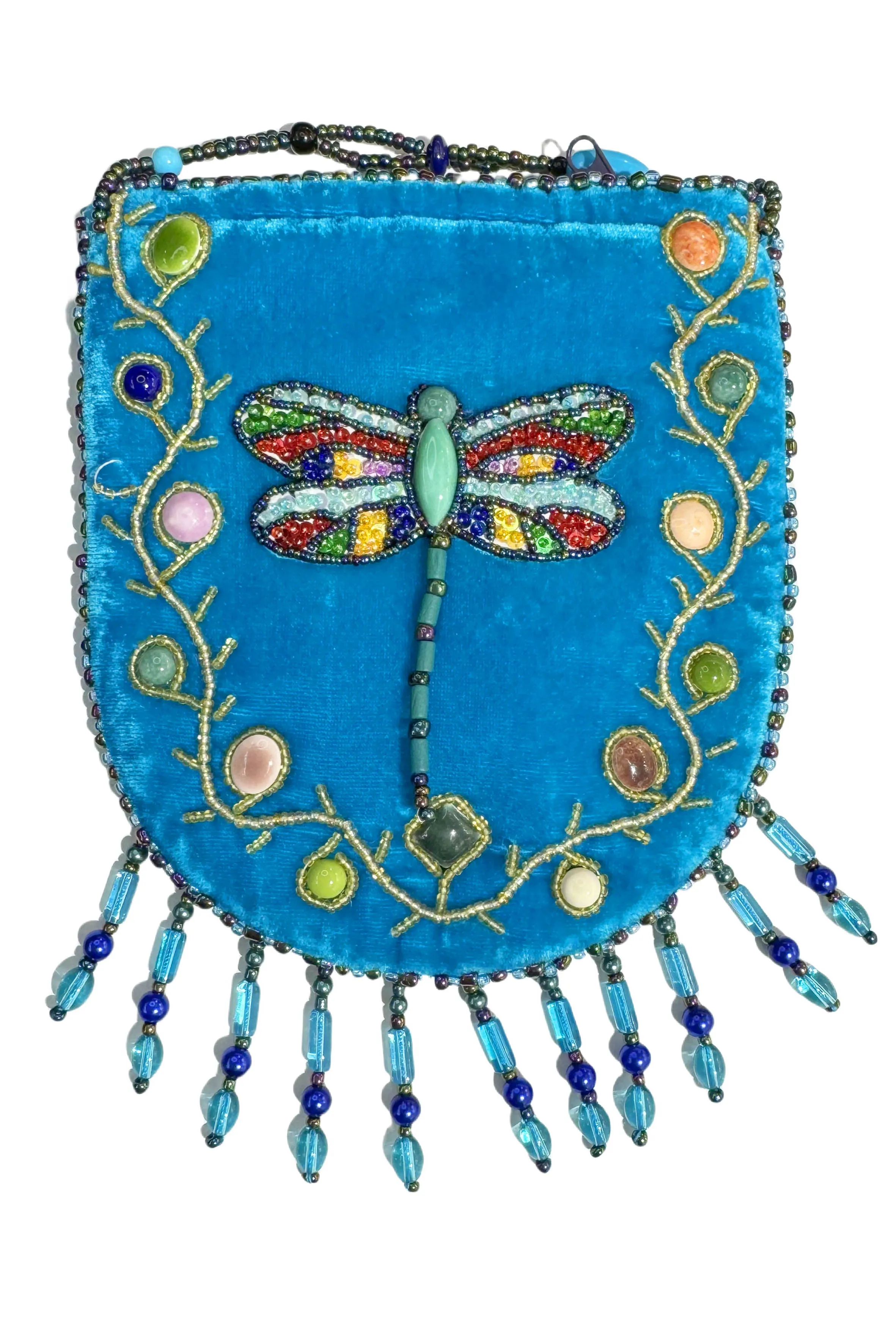 Dragonfly Pattern Velvet Crossbody MUG-Dragonfly