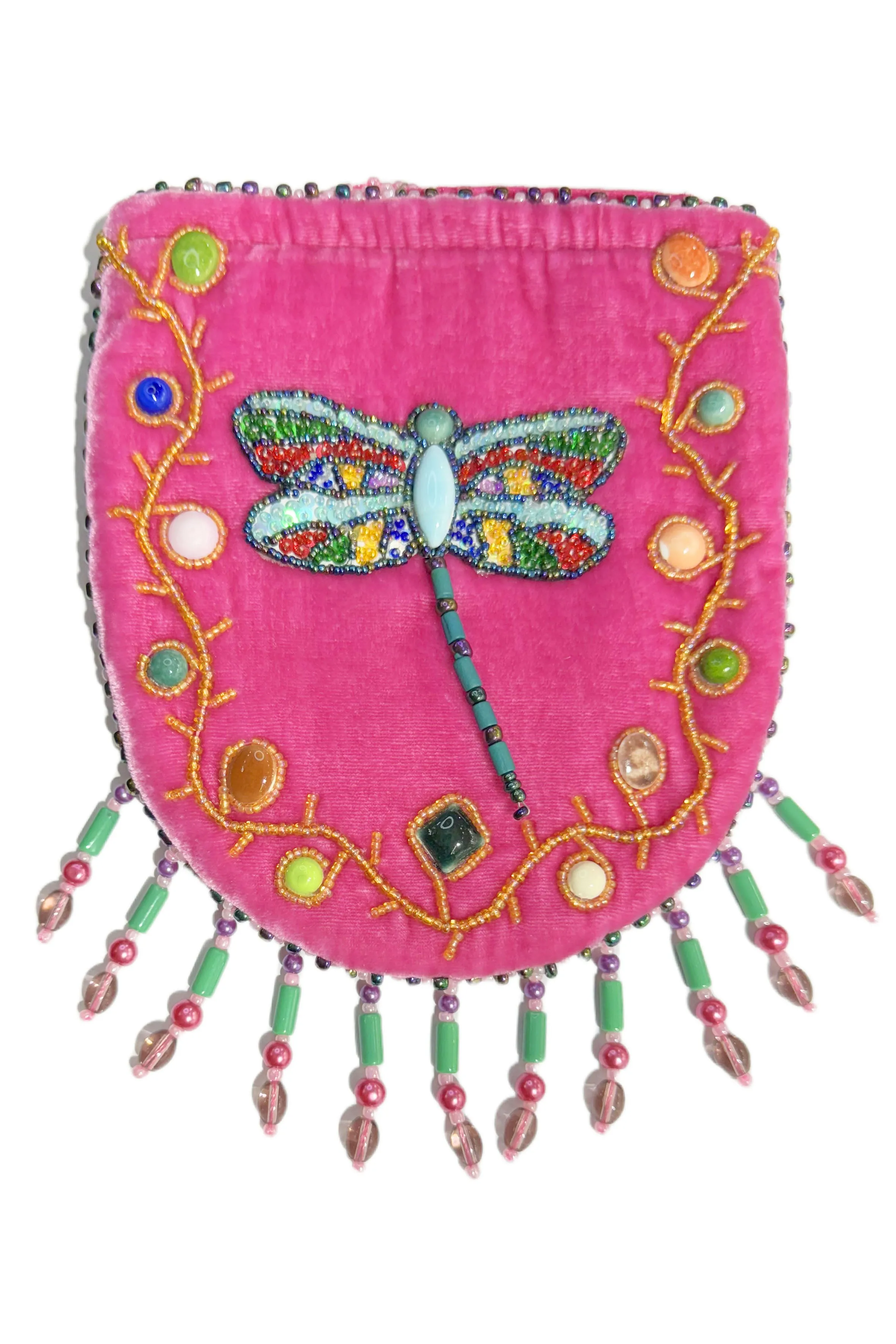 Dragonfly Pattern Velvet Crossbody MUG-Dragonfly