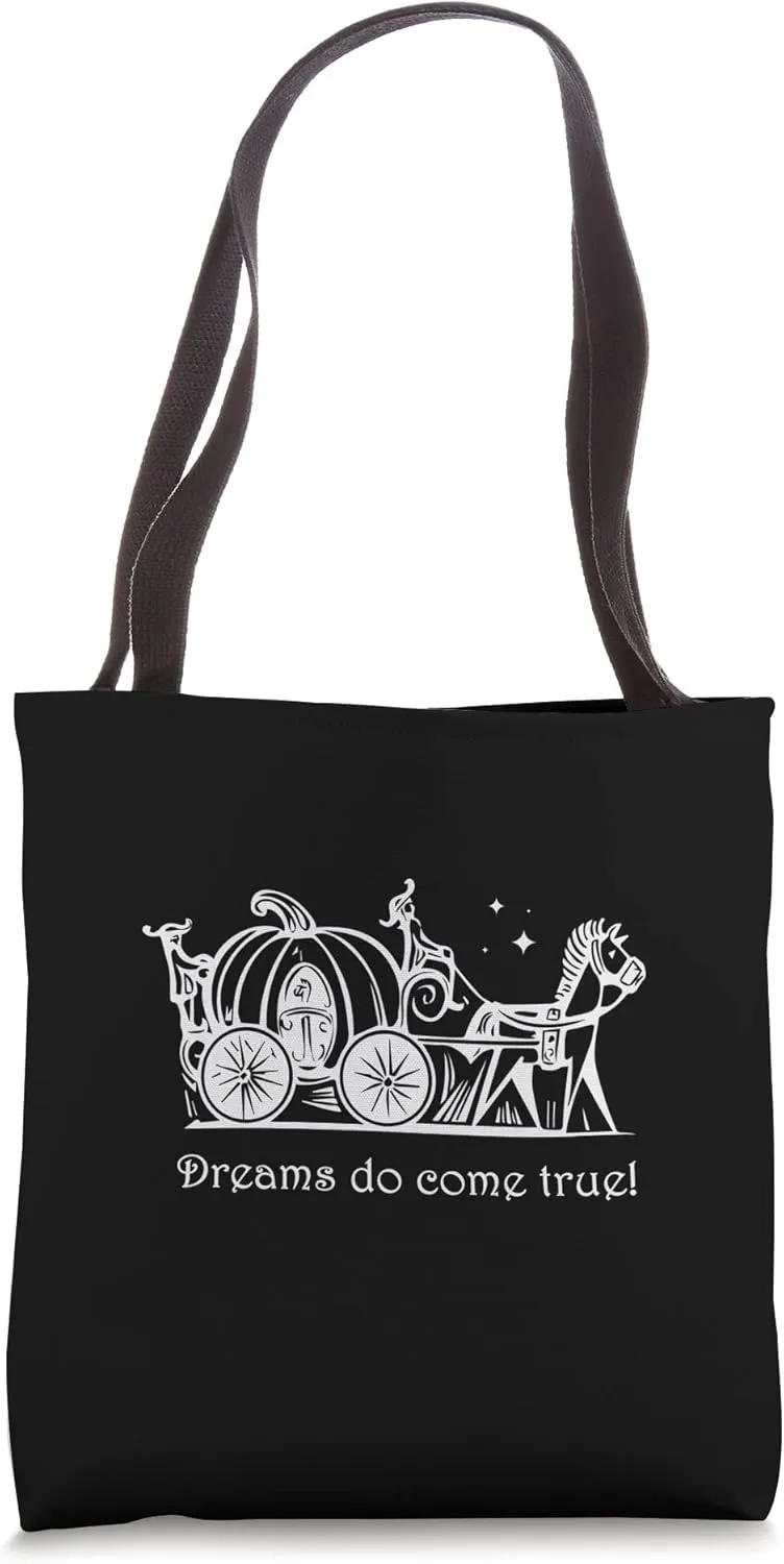 Dreams Really Do Come True Vehicle Horse Cariage Tote Bag