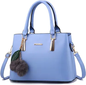 Dreubea Women's Leather Handbag Tote Shoulder Bag Crossbody Purse