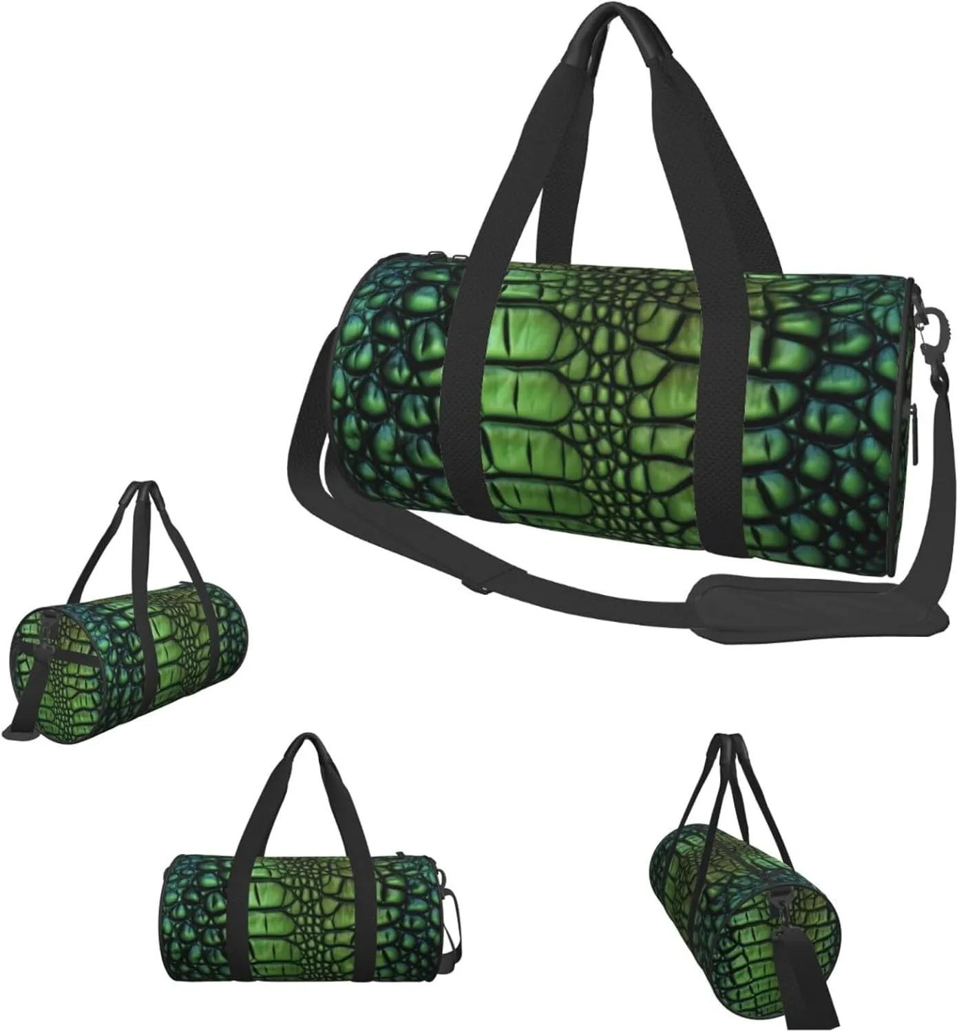 Duffle Bags Alligator Skin Gym Bag for Men Women Waterproof Travel Duffle Bags Convertible Carry on Garment Bag for Travel Sports
