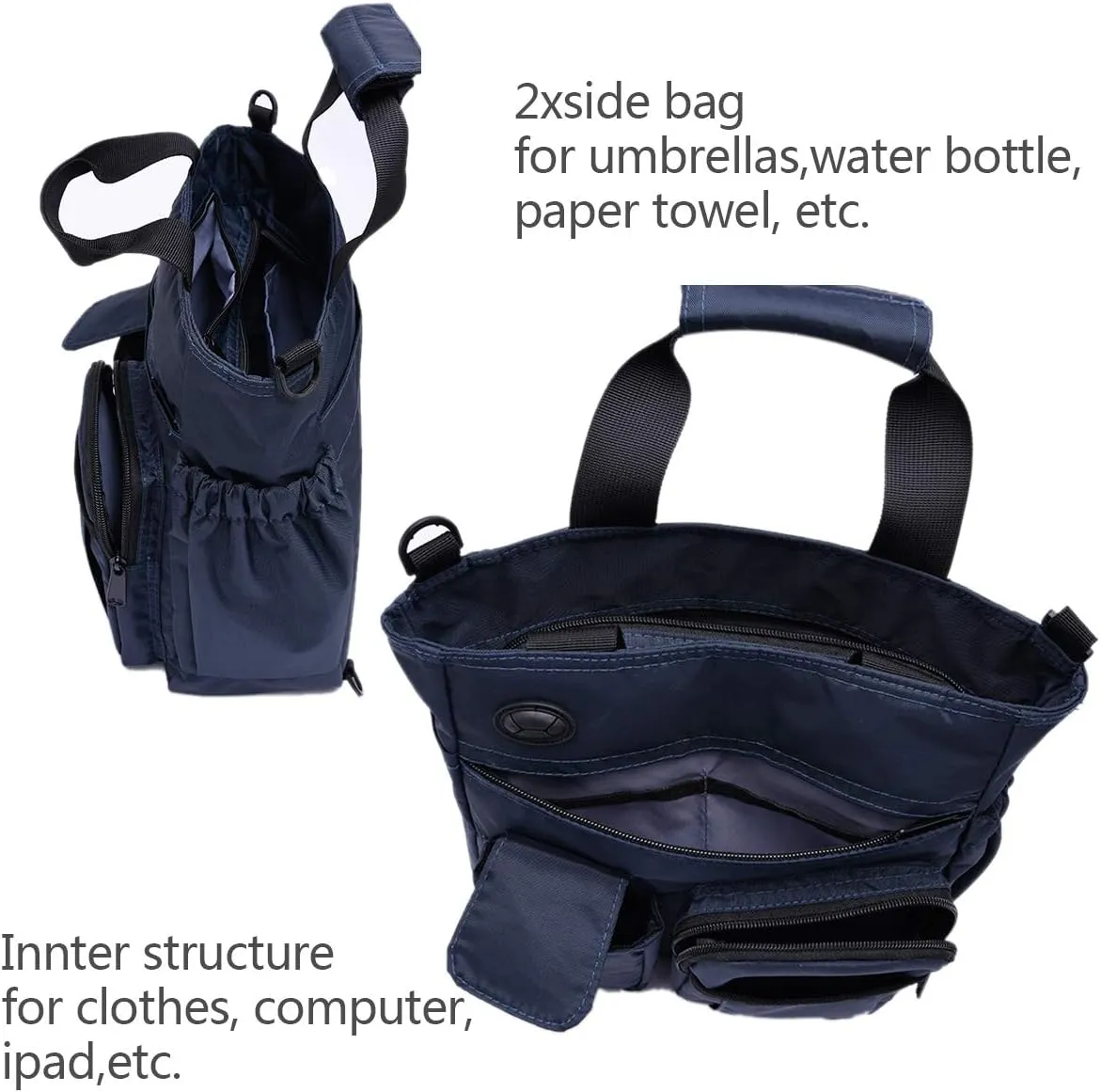 d'yallee Crossbody Messenger Bag Men Waterproof Shoulder Business Work Bag Nylon