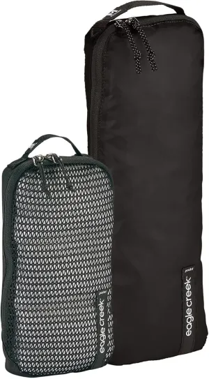 Eagle Creek Pack-It Slim Packing Cubes Set - Durable, Ultra-Lightweight and Water-Resistant Ripstop Fabric Luggage Organizer Bags Built to Fit in Tight Spaces, Black