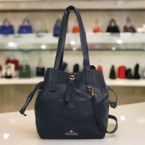 Egon Von Furstenberg navy blue synthetic leather Shoulder bags