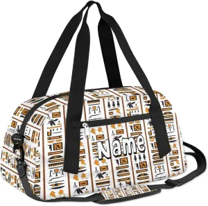 Egypt Art Personalized Kids Duffle Custom Duffel Bag for Little Girls Boys Overnight Bag Mini Gym Duffle Bag 18.5 Inch Egyptian Culture Weekender Bag for Kids Travel Sport Duffle Bag