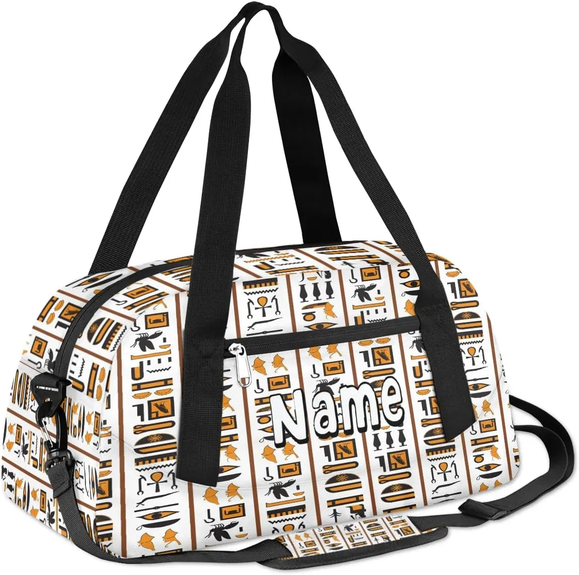 Egypt Art Personalized Kids Duffle Custom Duffel Bag for Little Girls Boys Overnight Bag Mini Gym Duffle Bag 18.5 Inch Egyptian Culture Weekender Bag for Kids Travel Sport Duffle Bag