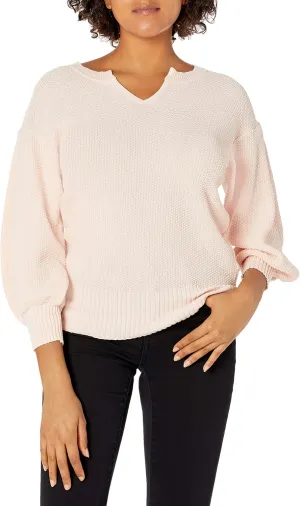 Ella Moss Women's Tina Drop Shoulder Puff Sleeve Sweater