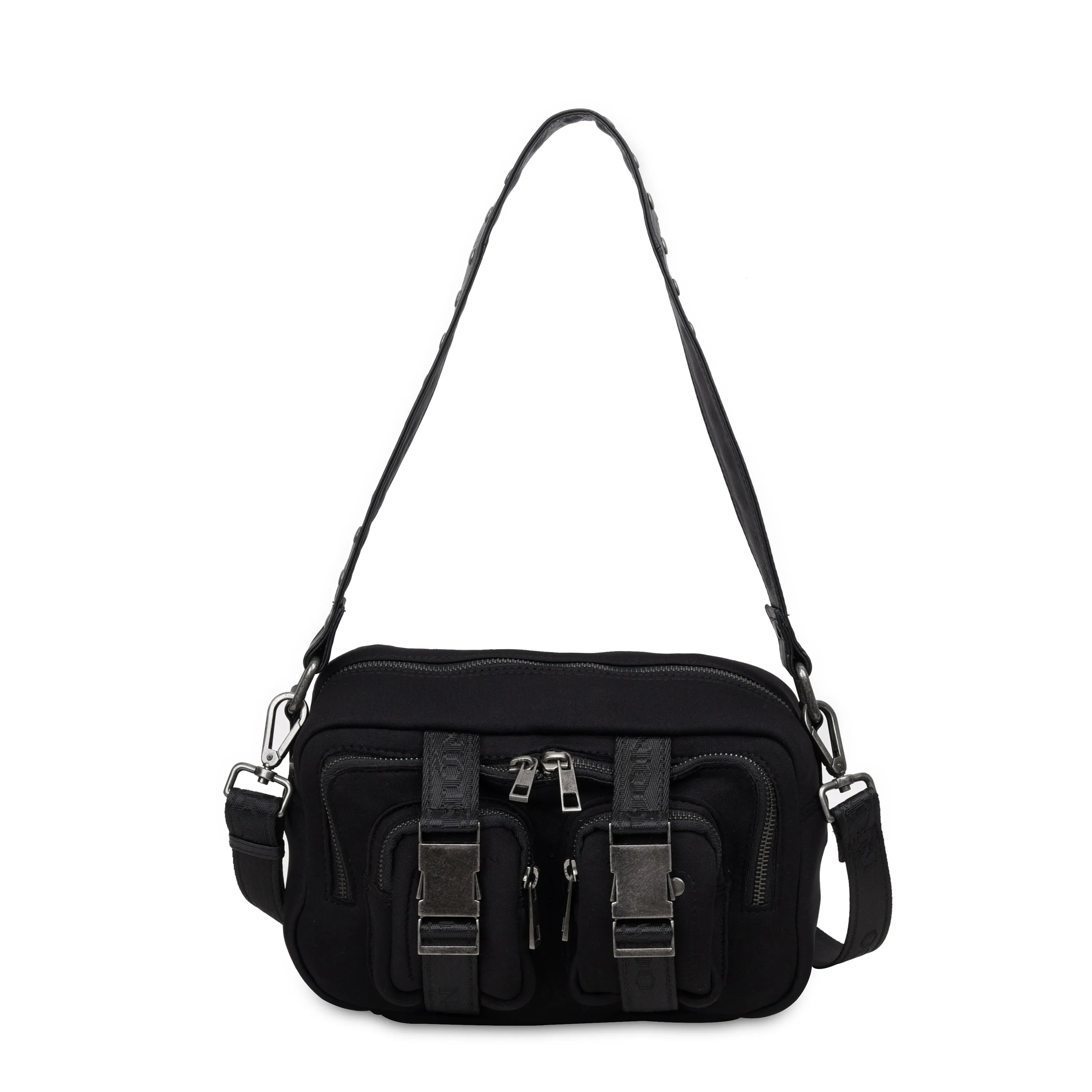 Ellie Buckle Scuba Black w. Antique Silver