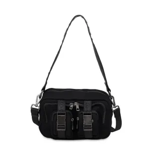 Ellie Buckle Scuba Black w. Antique Silver
