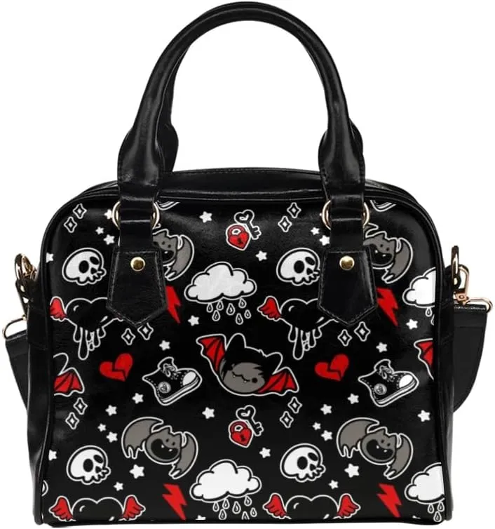 Emo Purse, Emo Skull Handbag, Scene Accessories, Alternative Style, Mall Goth, Crossbody Bag, Vegan Leather…