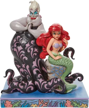 Enesco Jim Shore Disney Traditions The Little Mermaid Ariel and Ursula Figurine, 9.5 Inch, Multicolor