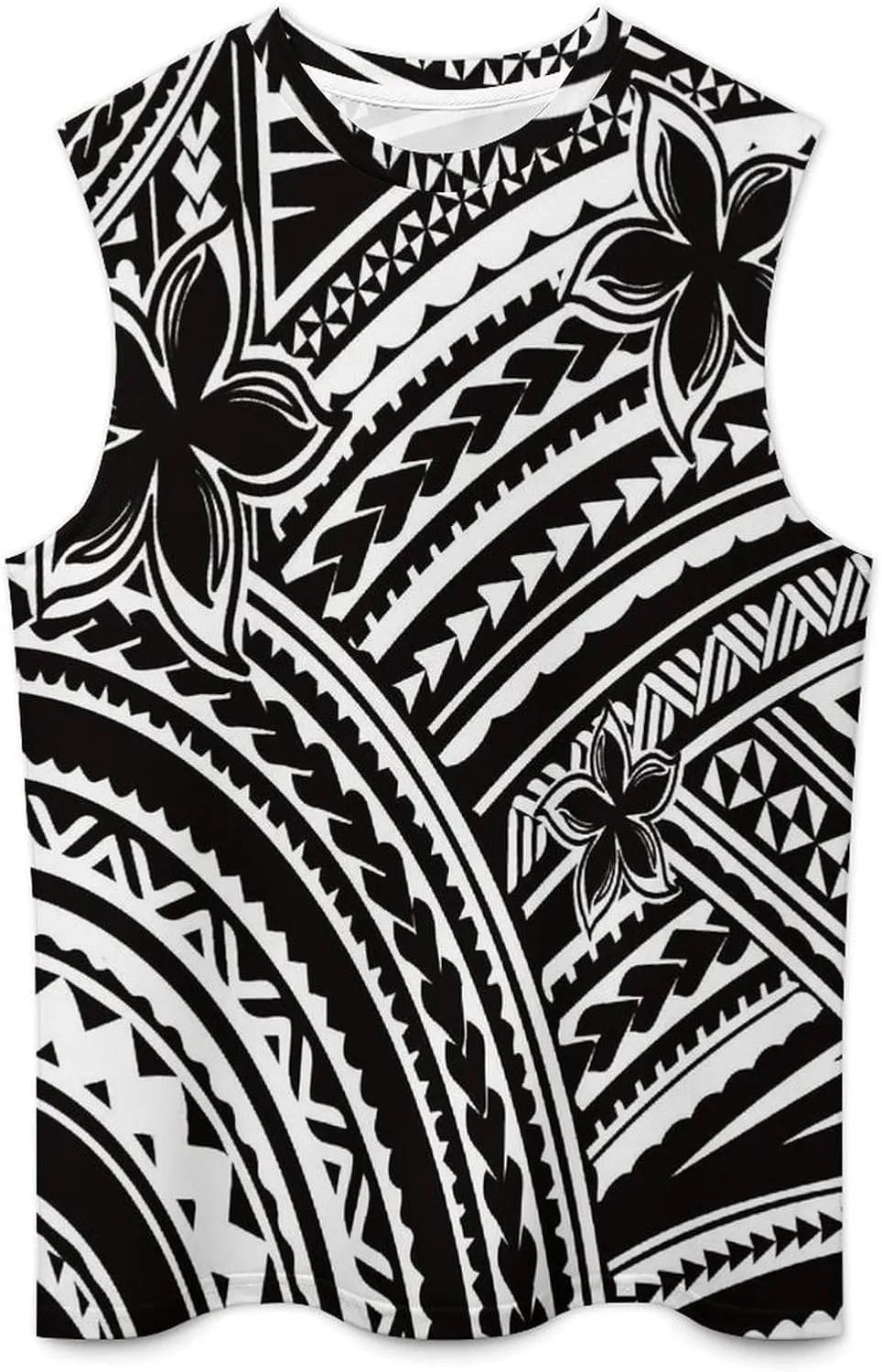 ENLACHIC Men Polynesian Samoa Workout Tank Top Quick Dry Sleeveless Casual Gym Muscle Tee