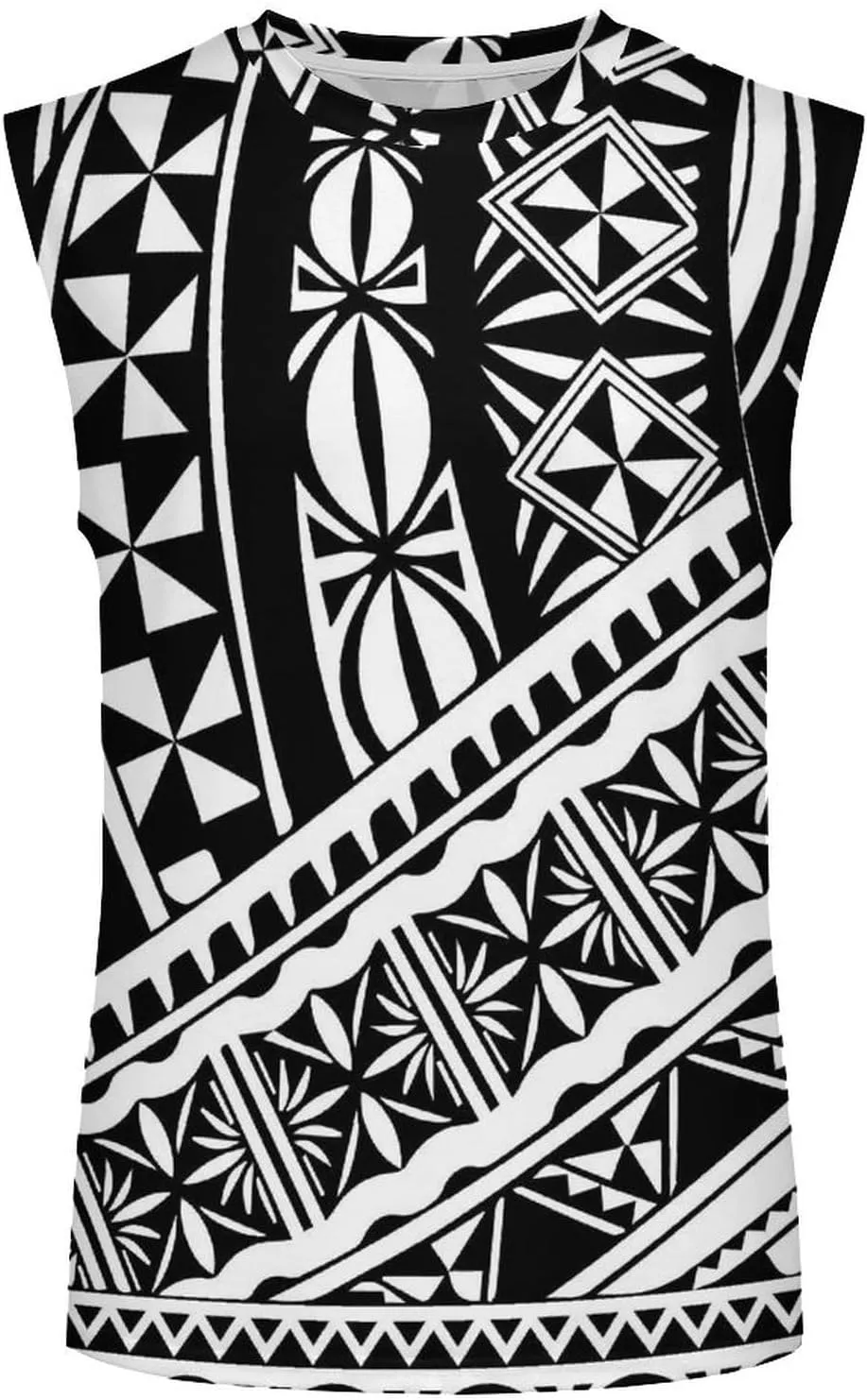 ENLACHIC Mens Muscle Shirts Samoa Tribal Tattoo Moisture-Wicking Patriotic Polynesian Tank Tops