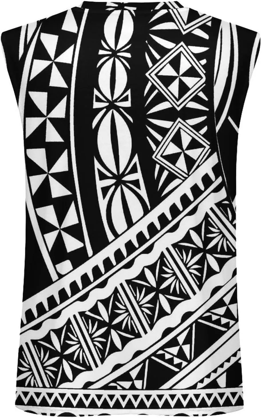 ENLACHIC Mens Muscle Shirts Samoa Tribal Tattoo Moisture-Wicking Patriotic Polynesian Tank Tops
