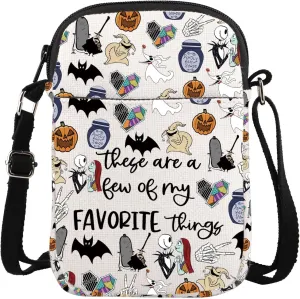 ENSIANTH Horror Movie Inspired Crossbody Purses Bag Spooky Gift Zero Ghost Dog Gift Skull Lover Gift