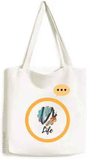 Enthusiasm Abstract Plants Art Expression Gift Sack Canvas Tote Shoulder Bag