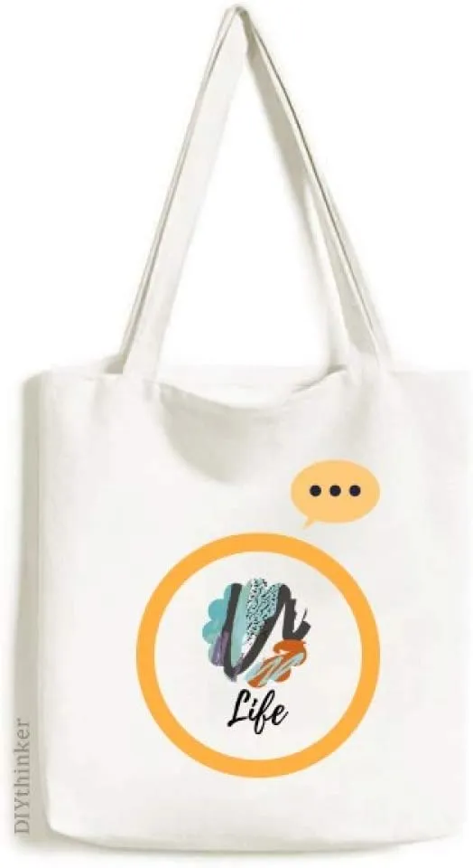 Enthusiasm Abstract Plants Art Expression Gift Sack Canvas Tote Shoulder Bag