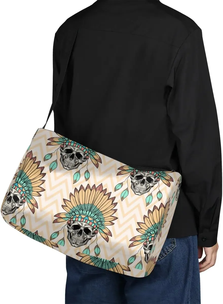 Ethnic Indian Sugar Skull Small Gym Bag for Men Women Workout Sport Duffle Bag Waterproof Weekender Overnight Bag Lightweight Carry on Tote Bag Crossbody Shoulder Travel Bag for Swim Yoge Dance