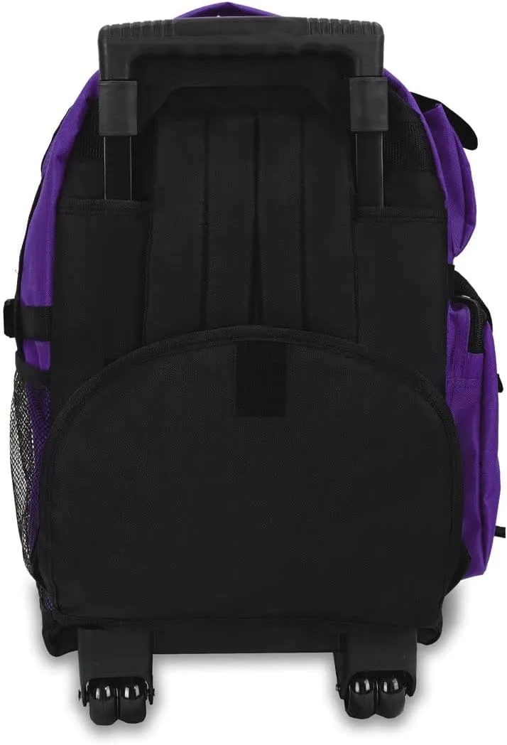 Everest Deluxe Wheeled Backpack, Dark Purple, One Size