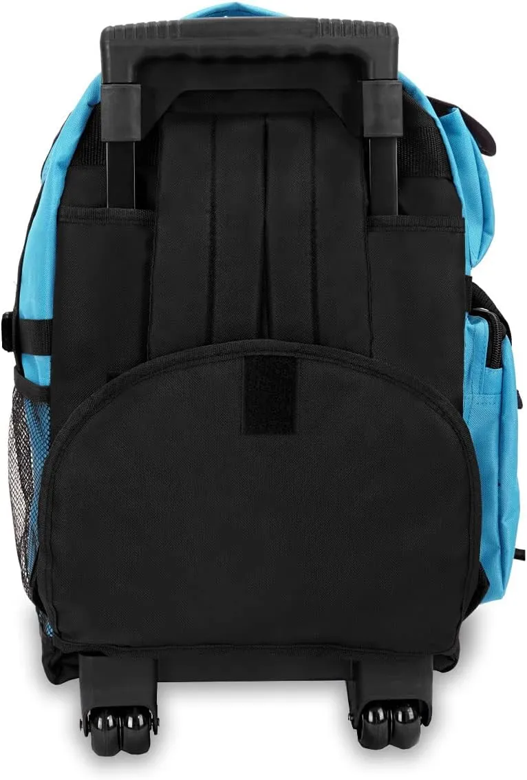 Everest Deluxe Wheeled Backpack, Turquoise, One Size