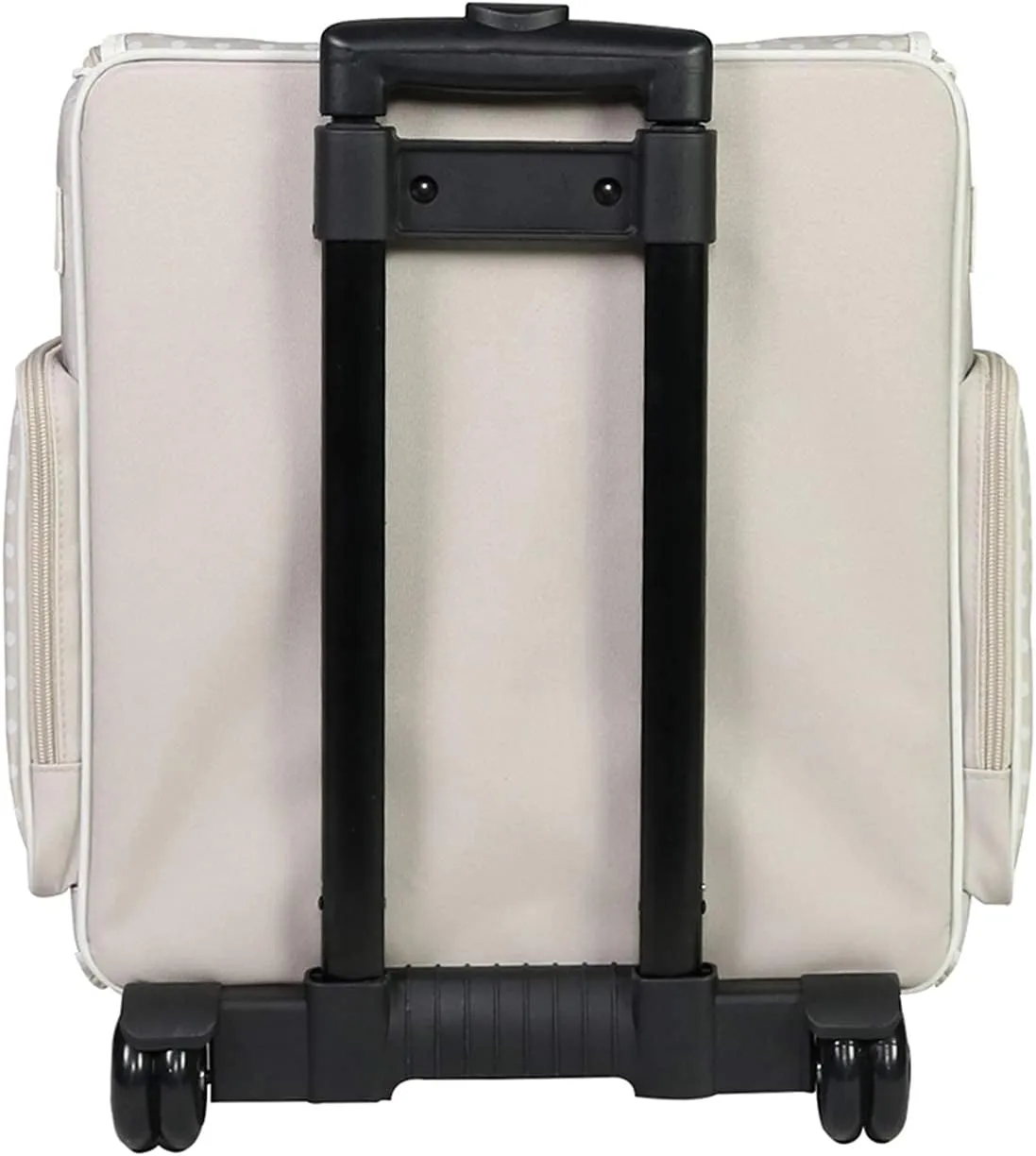 Everything Mary Collapsible Rolling Craft Bag, Tan - Wheeled Scrapbook Tote for Scrapbooking & Art - Travel Organizer Storage Bin for Paper, Glue, Tape - Roller Cart for Teachers & Medical