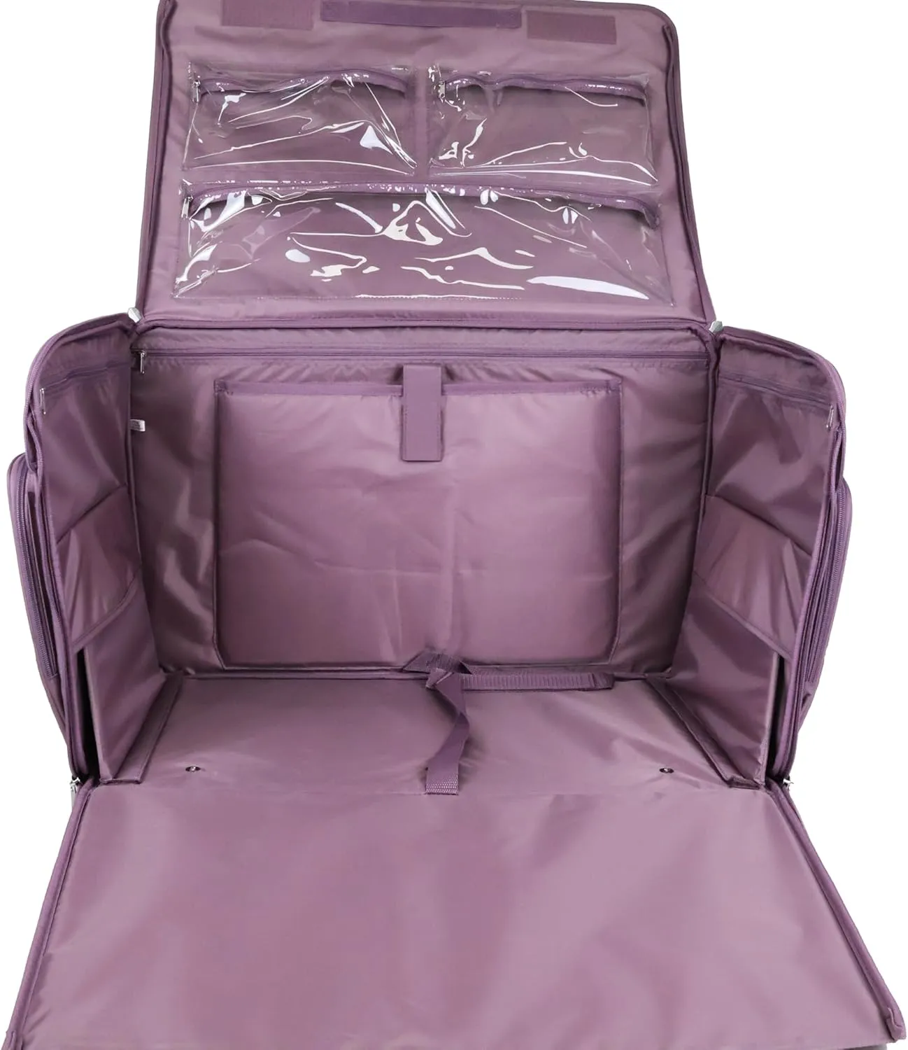 Everything Mary XXL Wheeled Sewing Machine Bag Sewing Machine Case - Durable, Spacious Storage with 4 Wheels, Multiple Pockets for Sewing & Craft Supplies