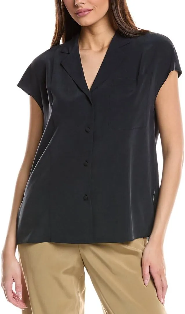 Extended Sleeve Silk Blouse