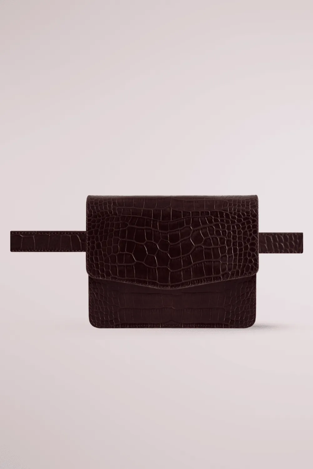 FANNY PACK AND BAG BROWN CROC
