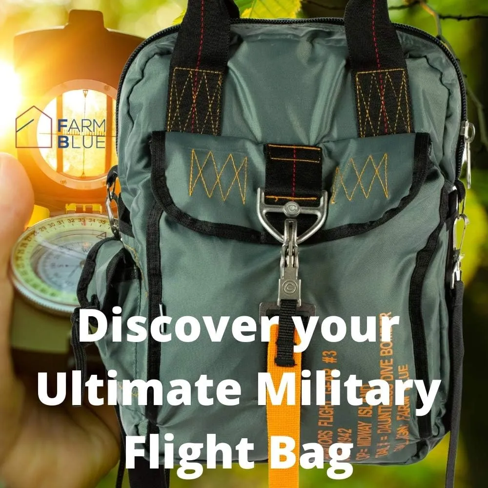 Farm Blue Tactical Flight Bag – Aviators Parachute Pilot Helmet Bag - Military Style