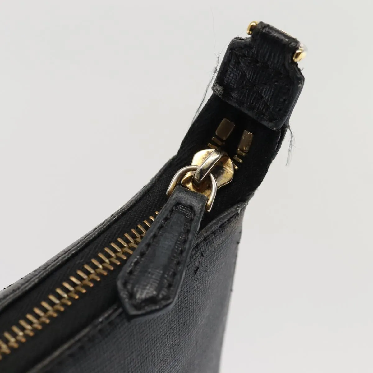 FENDI Shoulder Bag Leather Navy 80189