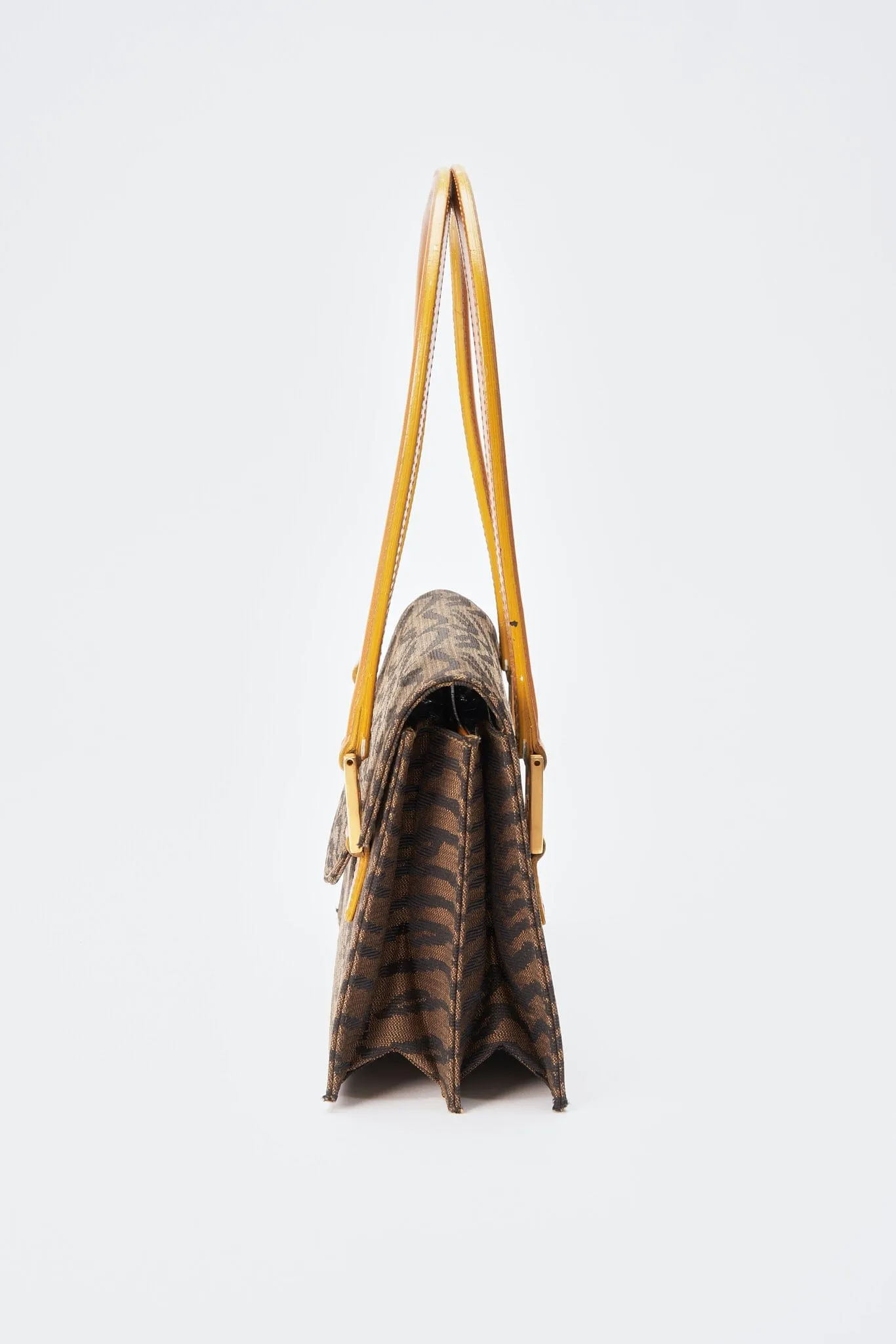 Fendi Vintage Animal Canvas Shoulder Bag