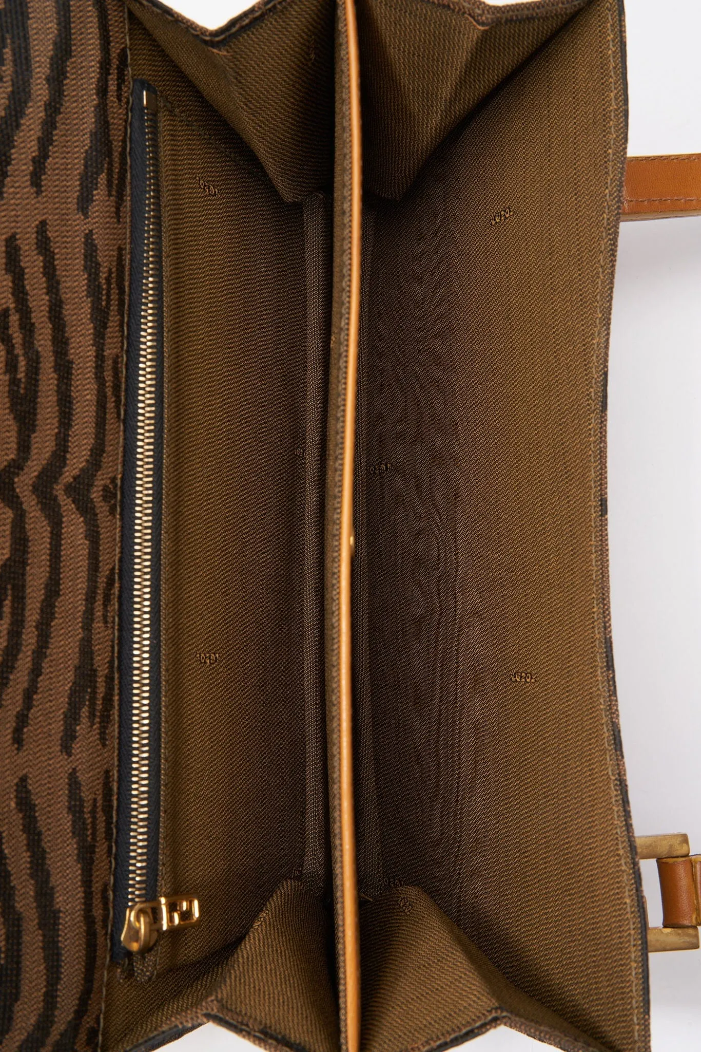 Fendi Vintage Animal Canvas Shoulder Bag