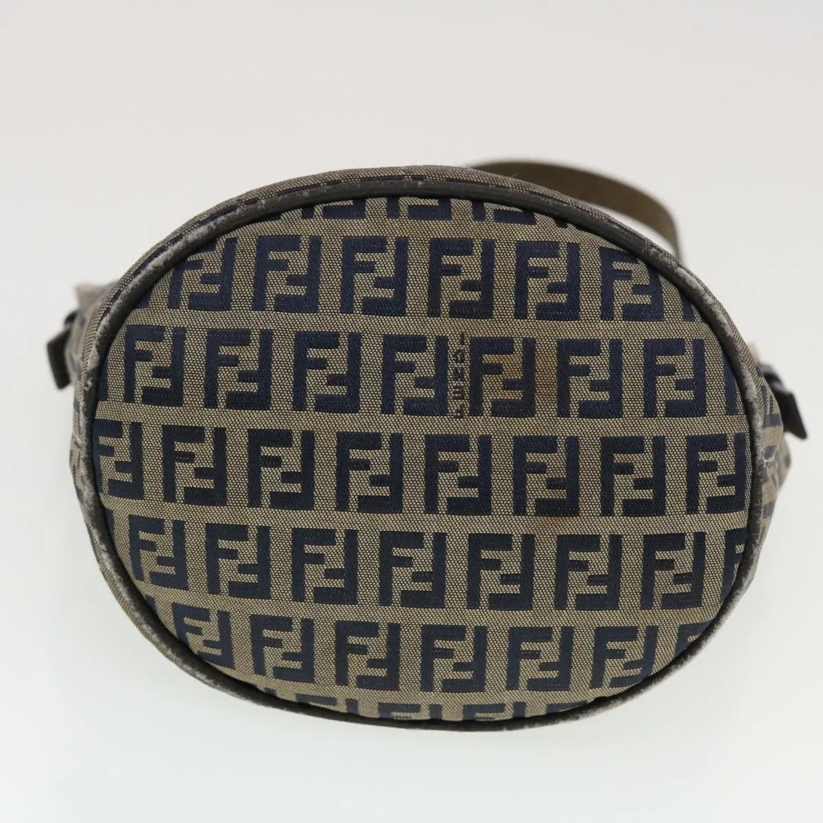 FENDI Zucchino Canvas Shoulder Bag Navy 2321-26765-018 44300