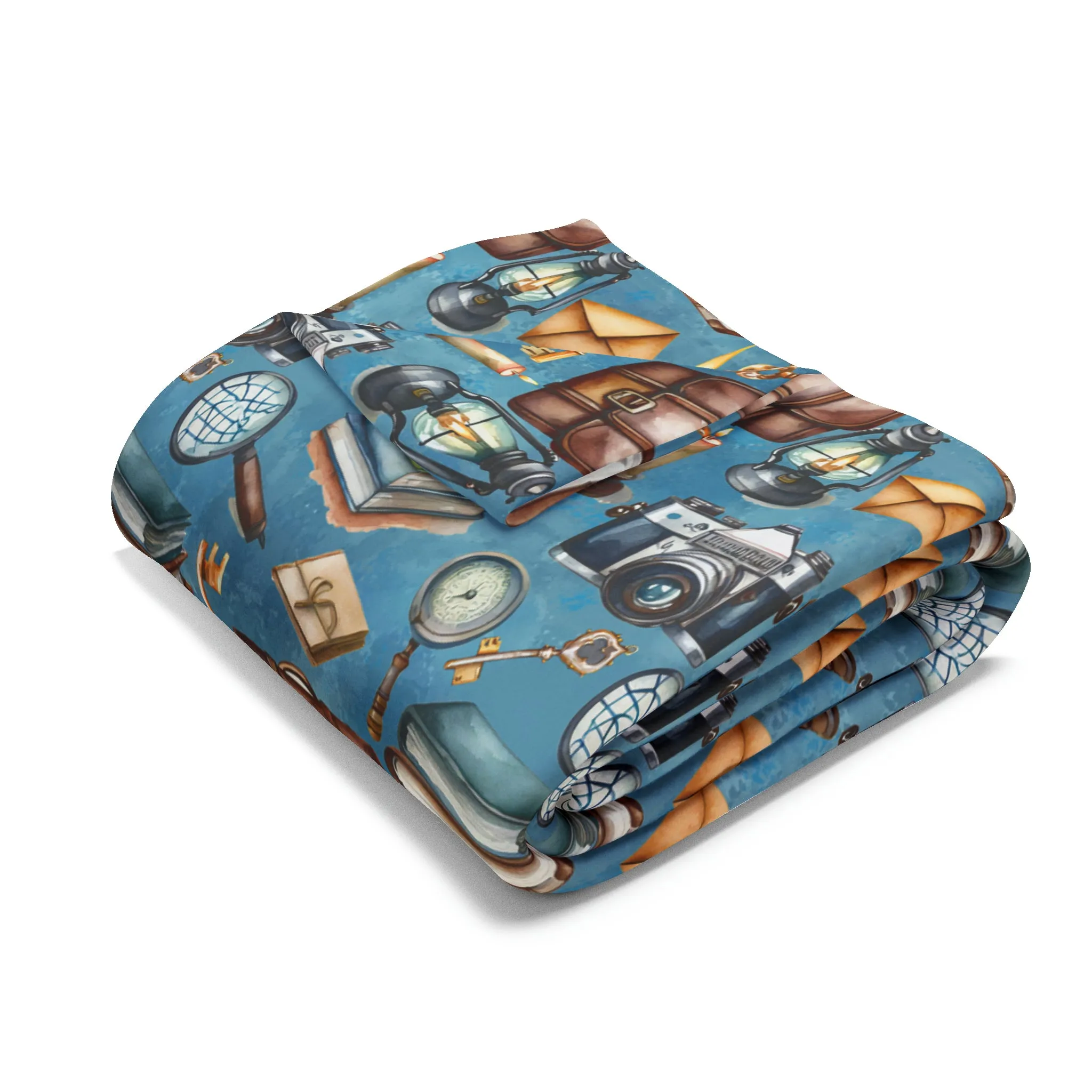 Fleece Detective Blanket - Christmas clearance Supportive policies Arctic Blues