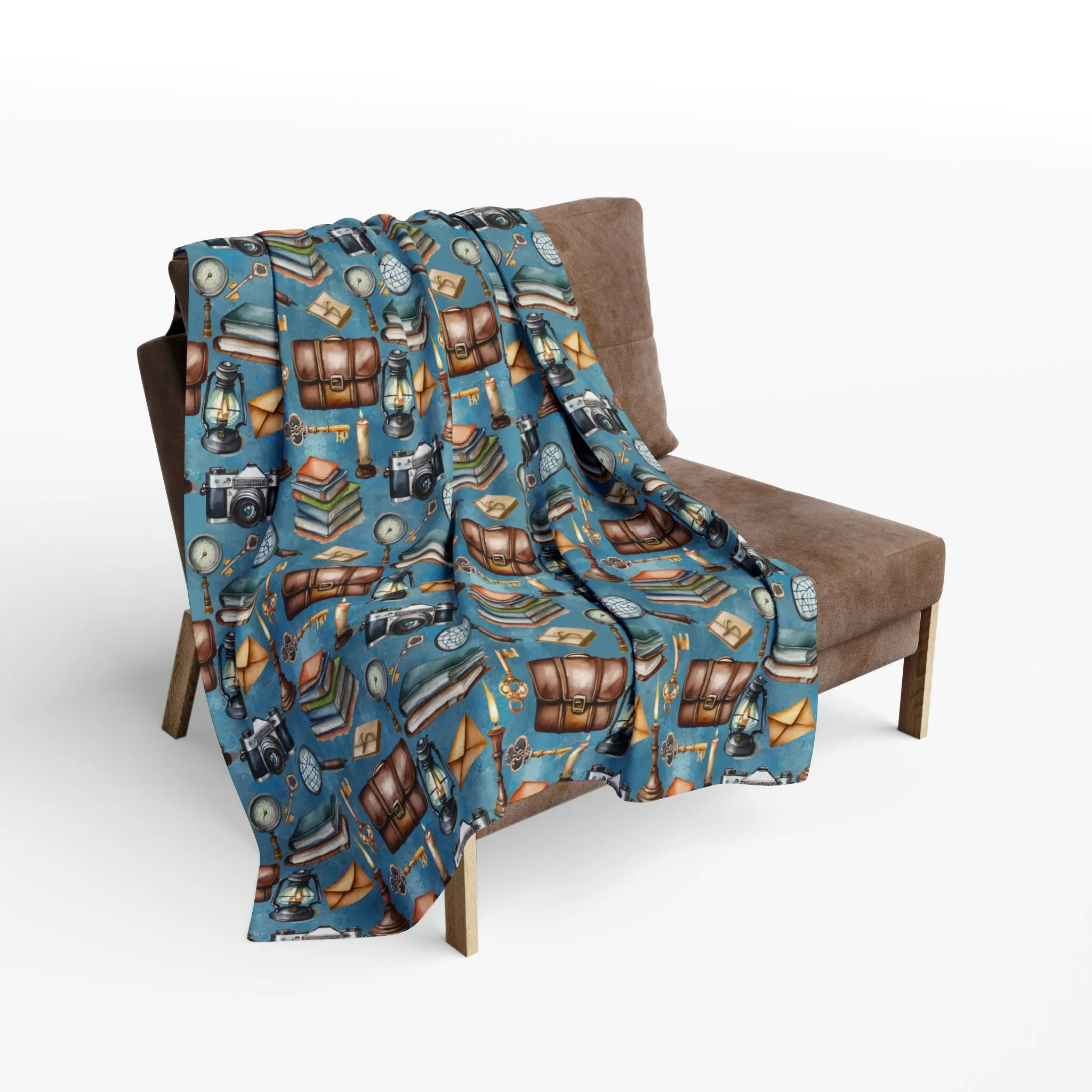 Fleece Detective Blanket - Christmas clearance Supportive policies Arctic Blues